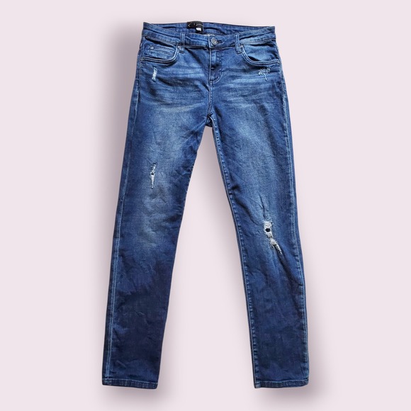 Kut from the Kloth Denim - KUT From The Kloth Catherine Boyfriend Jeans Womens Size 4 Distressed Denim